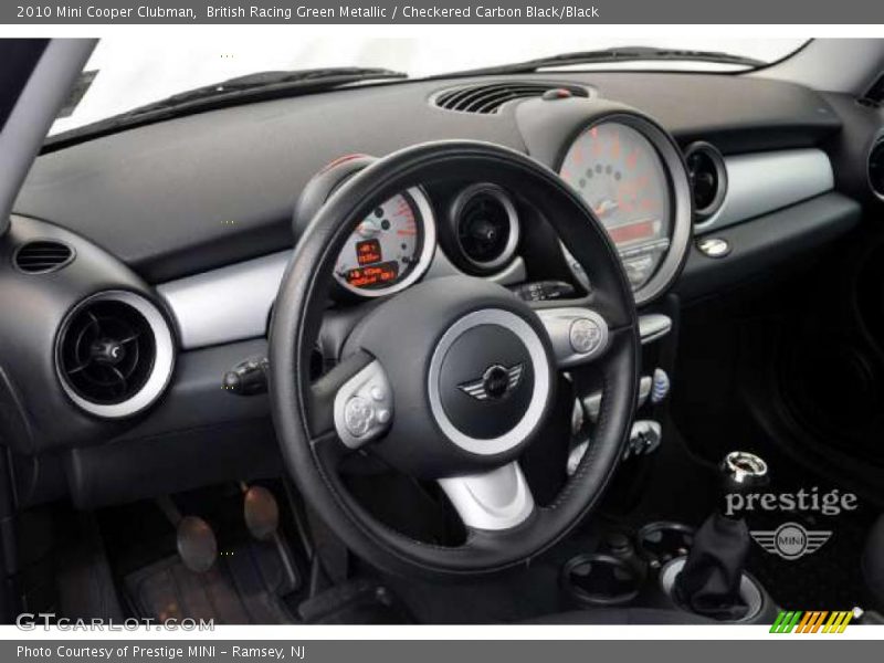 British Racing Green Metallic / Checkered Carbon Black/Black 2010 Mini Cooper Clubman