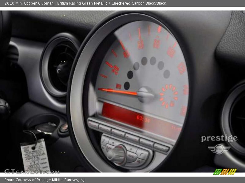 British Racing Green Metallic / Checkered Carbon Black/Black 2010 Mini Cooper Clubman