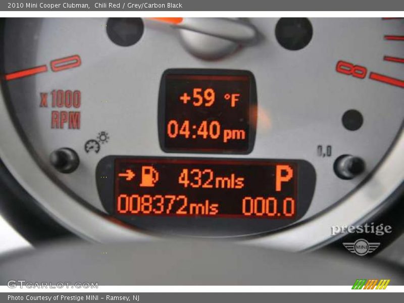 Chili Red / Grey/Carbon Black 2010 Mini Cooper Clubman