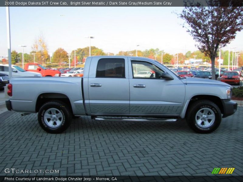 Bright Silver Metallic / Dark Slate Gray/Medium Slate Gray 2008 Dodge Dakota SXT Crew Cab