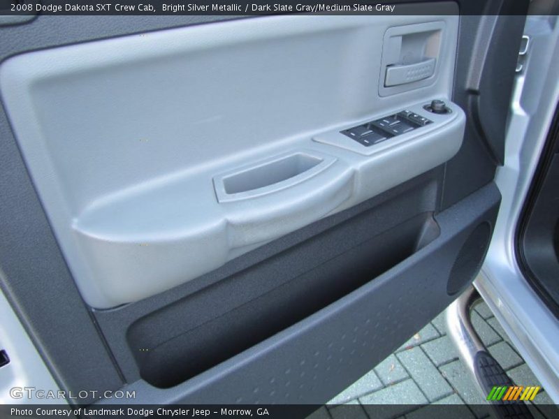Bright Silver Metallic / Dark Slate Gray/Medium Slate Gray 2008 Dodge Dakota SXT Crew Cab