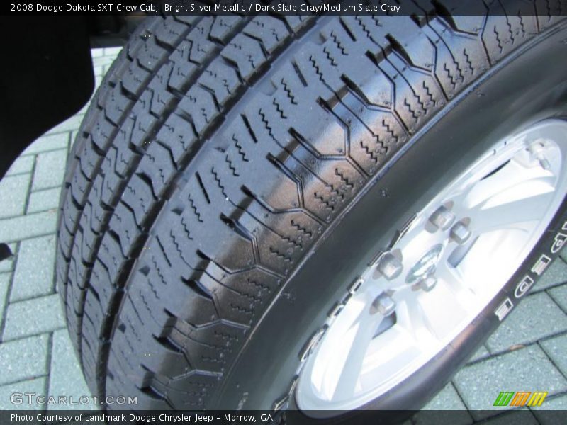 Bright Silver Metallic / Dark Slate Gray/Medium Slate Gray 2008 Dodge Dakota SXT Crew Cab