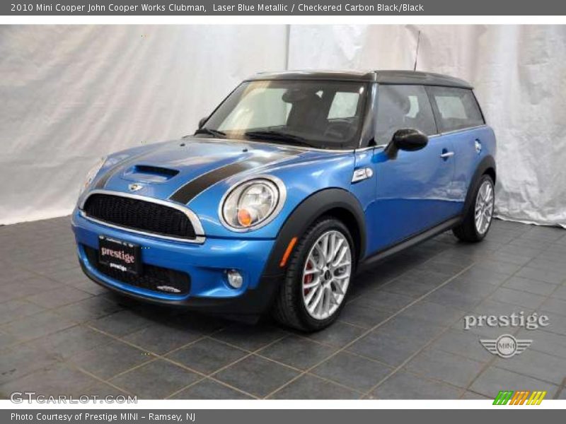 Laser Blue Metallic / Checkered Carbon Black/Black 2010 Mini Cooper John Cooper Works Clubman