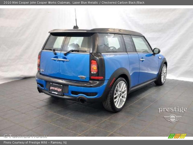 Laser Blue Metallic / Checkered Carbon Black/Black 2010 Mini Cooper John Cooper Works Clubman