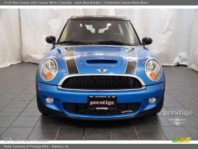 Laser Blue Metallic / Checkered Carbon Black/Black 2010 Mini Cooper John Cooper Works Clubman