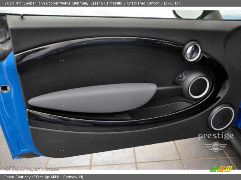 Laser Blue Metallic / Checkered Carbon Black/Black 2010 Mini Cooper John Cooper Works Clubman