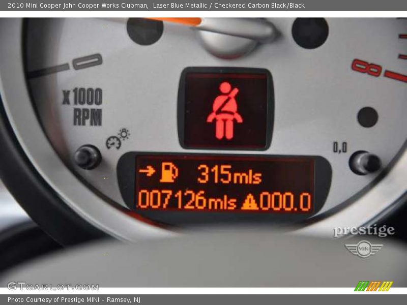 Laser Blue Metallic / Checkered Carbon Black/Black 2010 Mini Cooper John Cooper Works Clubman