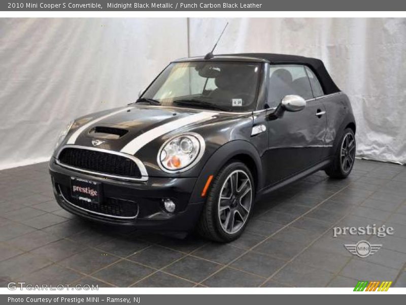 Midnight Black Metallic / Punch Carbon Black Leather 2010 Mini Cooper S Convertible