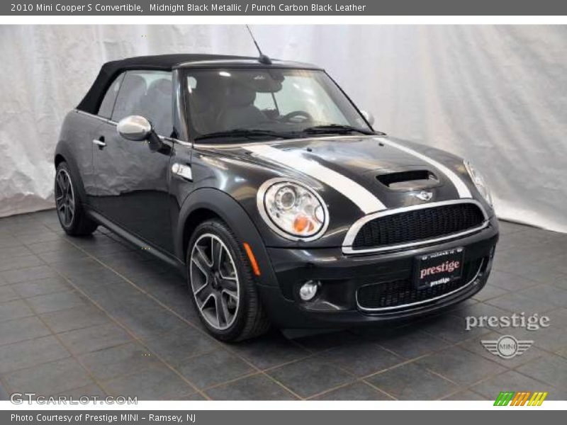 Midnight Black Metallic / Punch Carbon Black Leather 2010 Mini Cooper S Convertible
