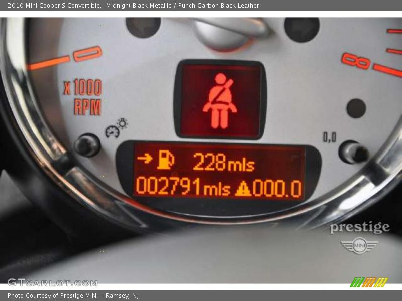 Midnight Black Metallic / Punch Carbon Black Leather 2010 Mini Cooper S Convertible