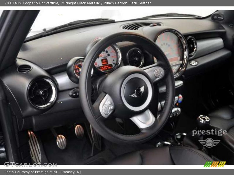 Midnight Black Metallic / Punch Carbon Black Leather 2010 Mini Cooper S Convertible