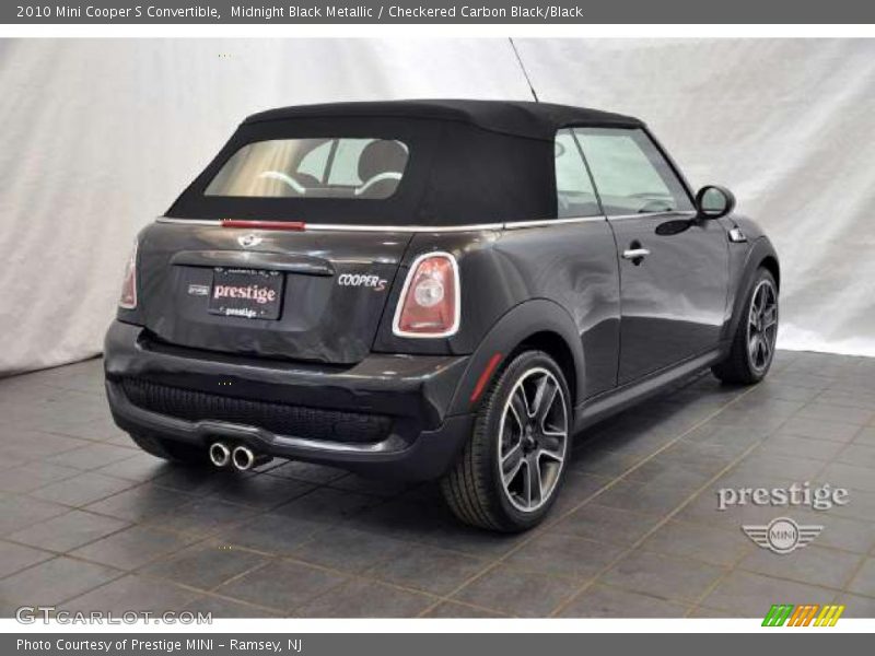 Midnight Black Metallic / Checkered Carbon Black/Black 2010 Mini Cooper S Convertible