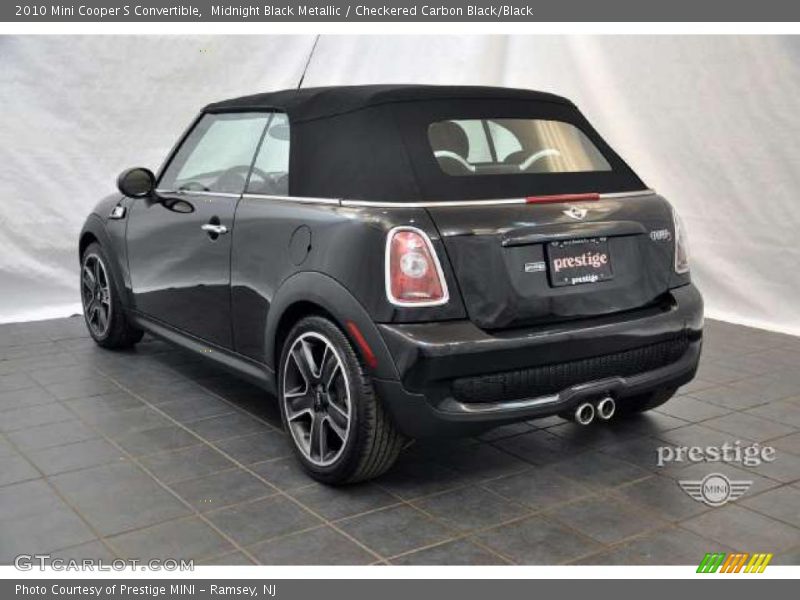 Midnight Black Metallic / Checkered Carbon Black/Black 2010 Mini Cooper S Convertible