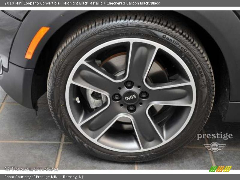 Midnight Black Metallic / Checkered Carbon Black/Black 2010 Mini Cooper S Convertible