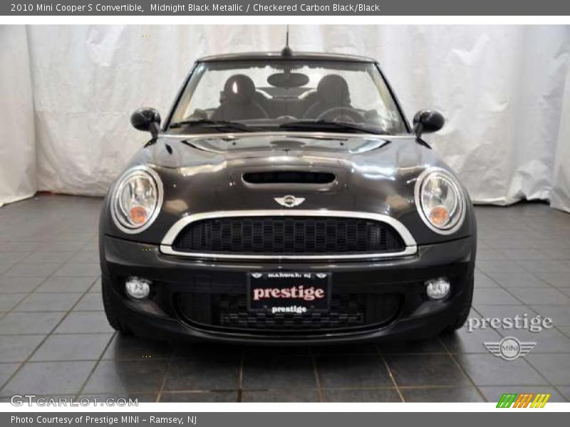 Midnight Black Metallic / Checkered Carbon Black/Black 2010 Mini Cooper S Convertible