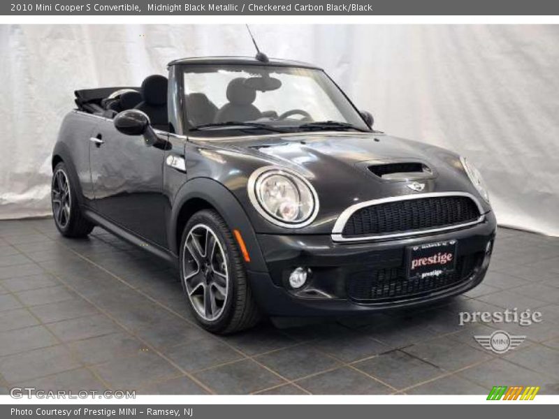Midnight Black Metallic / Checkered Carbon Black/Black 2010 Mini Cooper S Convertible