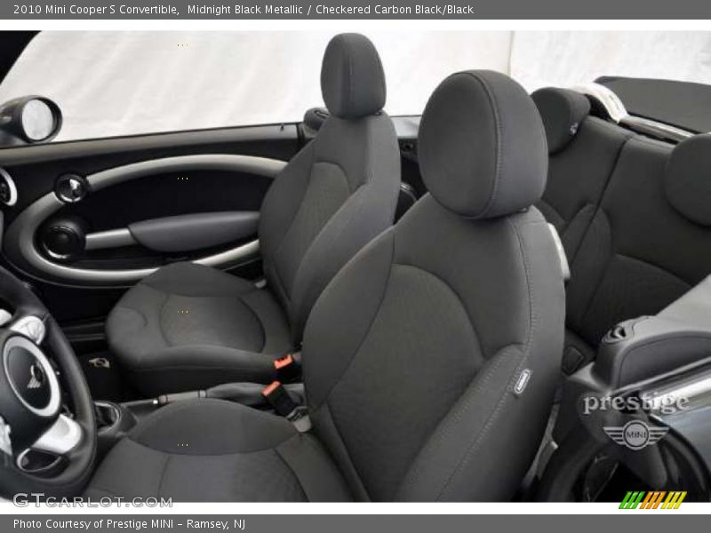 Midnight Black Metallic / Checkered Carbon Black/Black 2010 Mini Cooper S Convertible