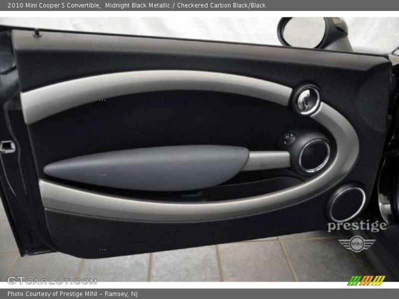 Midnight Black Metallic / Checkered Carbon Black/Black 2010 Mini Cooper S Convertible