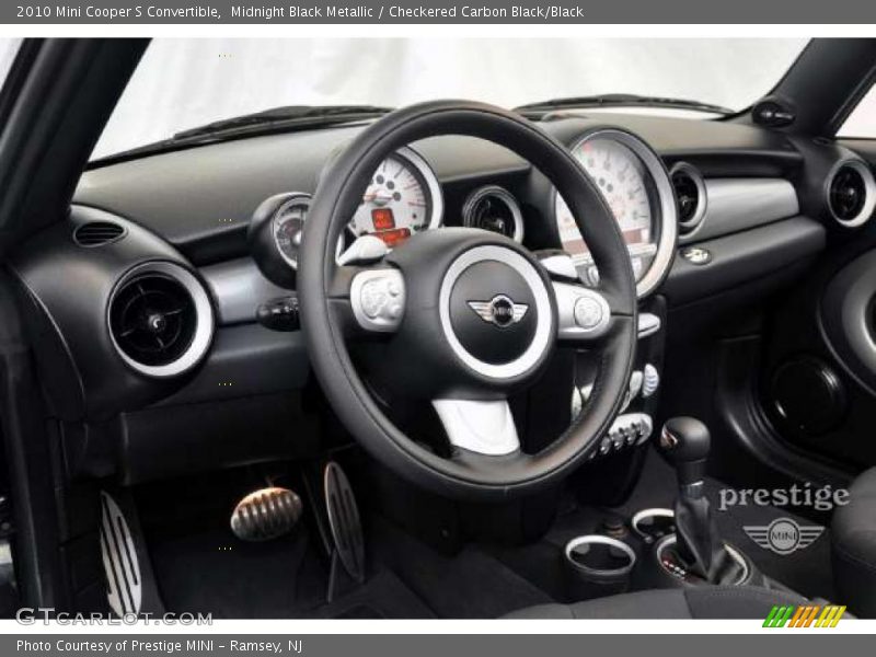 Midnight Black Metallic / Checkered Carbon Black/Black 2010 Mini Cooper S Convertible