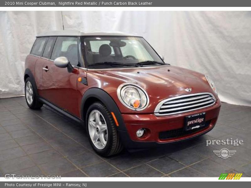 Nightfire Red Metallic / Punch Carbon Black Leather 2010 Mini Cooper Clubman