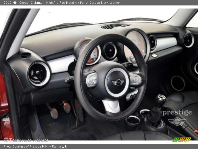 Nightfire Red Metallic / Punch Carbon Black Leather 2010 Mini Cooper Clubman