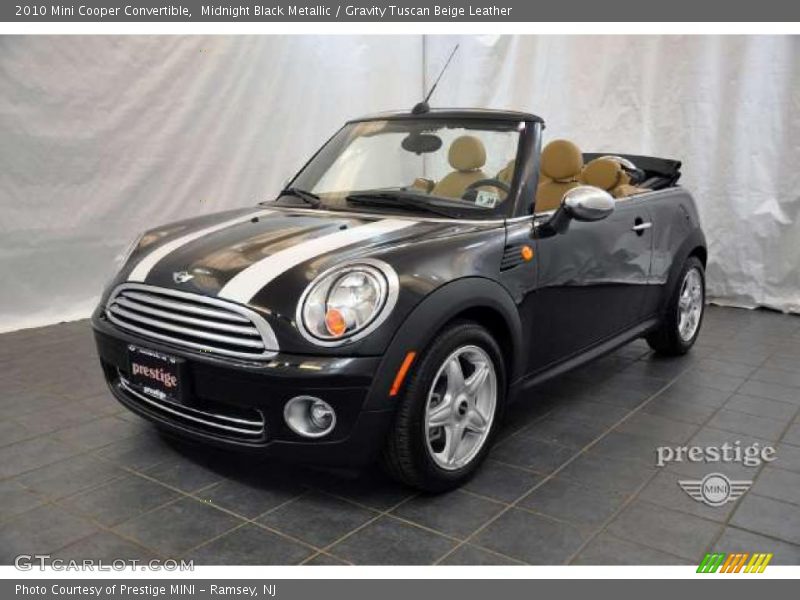 Midnight Black Metallic / Gravity Tuscan Beige Leather 2010 Mini Cooper Convertible