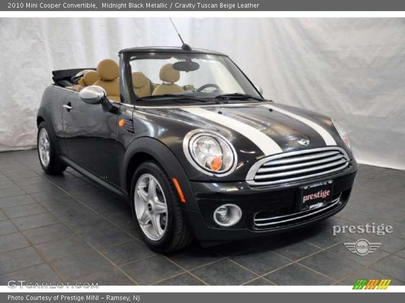 Midnight Black Metallic / Gravity Tuscan Beige Leather 2010 Mini Cooper Convertible