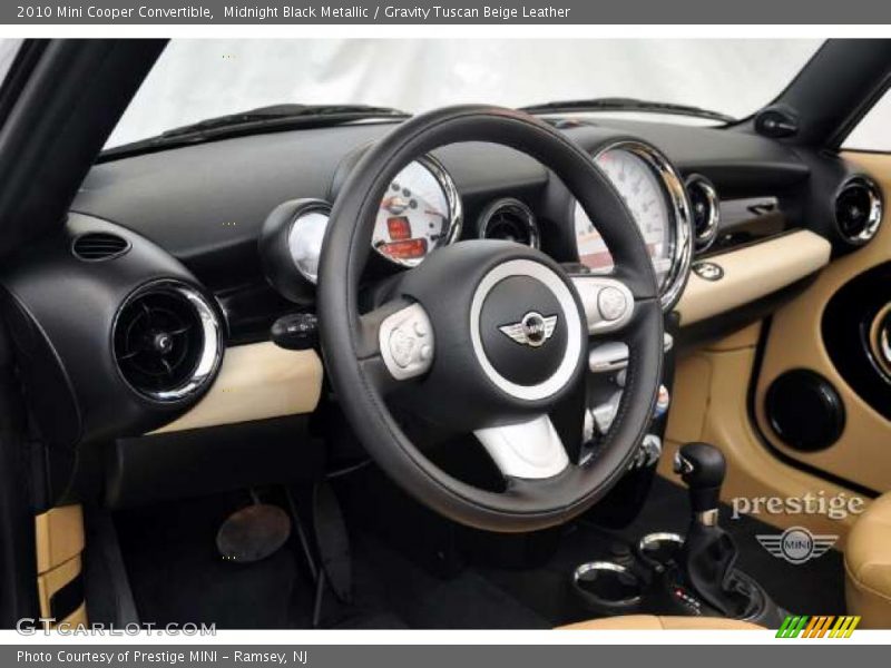 Midnight Black Metallic / Gravity Tuscan Beige Leather 2010 Mini Cooper Convertible