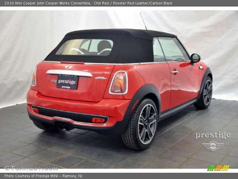 Chili Red / Rooster Red Leather/Carbon Black 2010 Mini Cooper John Cooper Works Convertible