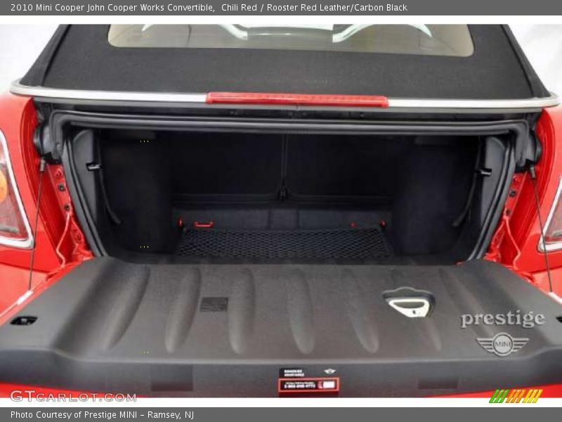 Chili Red / Rooster Red Leather/Carbon Black 2010 Mini Cooper John Cooper Works Convertible