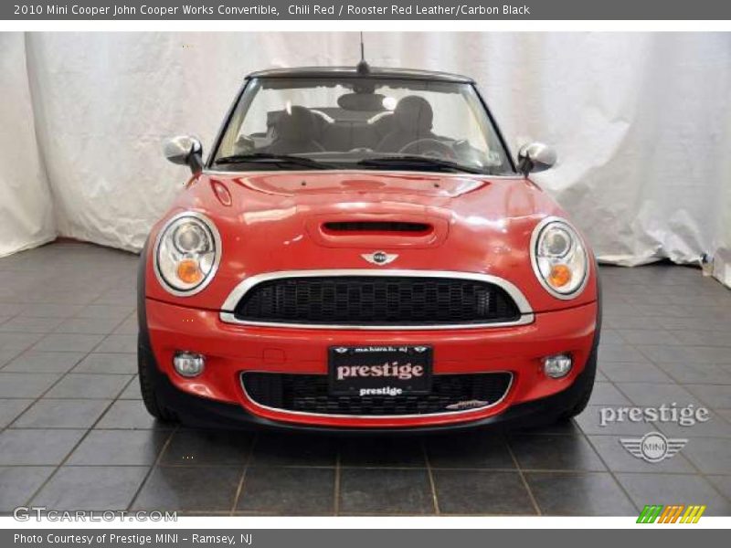 Chili Red / Rooster Red Leather/Carbon Black 2010 Mini Cooper John Cooper Works Convertible