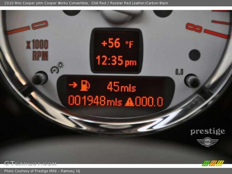 Chili Red / Rooster Red Leather/Carbon Black 2010 Mini Cooper John Cooper Works Convertible