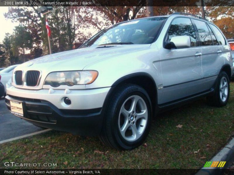 Titanium Silver Metallic / Black 2001 BMW X5 3.0i