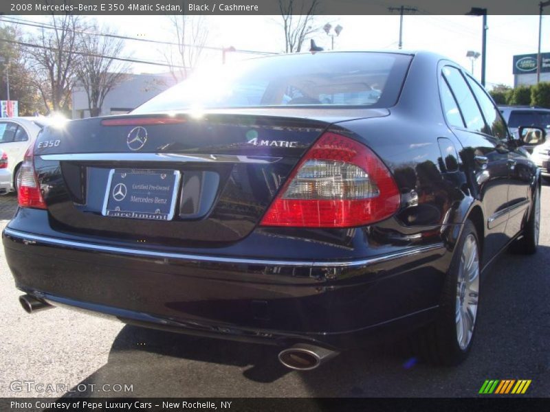 Black / Cashmere 2008 Mercedes-Benz E 350 4Matic Sedan