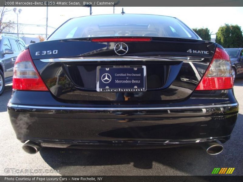 Black / Cashmere 2008 Mercedes-Benz E 350 4Matic Sedan