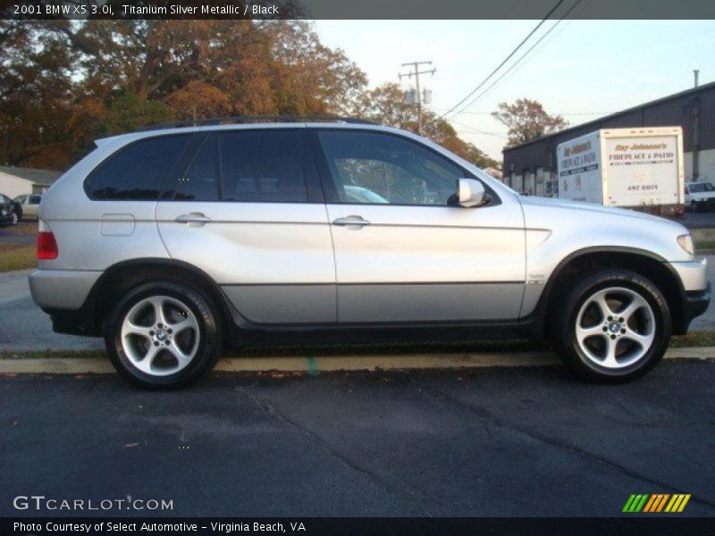 Titanium Silver Metallic / Black 2001 BMW X5 3.0i