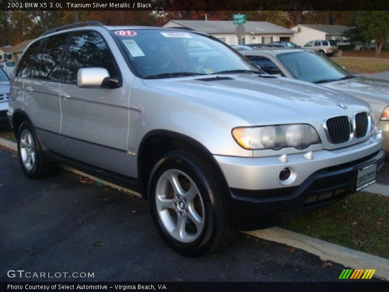 Titanium Silver Metallic / Black 2001 BMW X5 3.0i