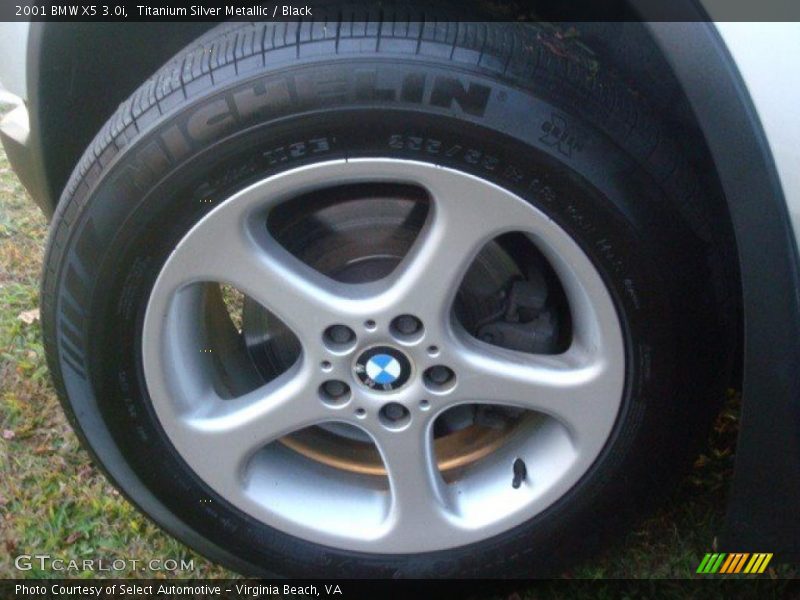 Titanium Silver Metallic / Black 2001 BMW X5 3.0i