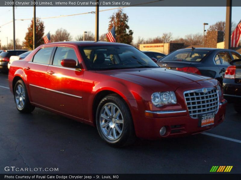 Inferno Red Crystal Pearl / Dark Slate Gray 2008 Chrysler 300 Limited