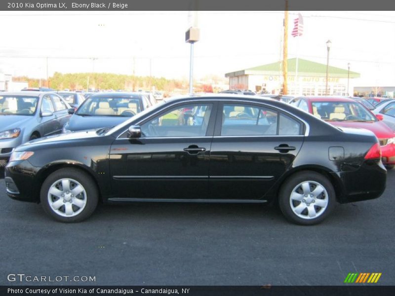 Ebony Black / Beige 2010 Kia Optima LX