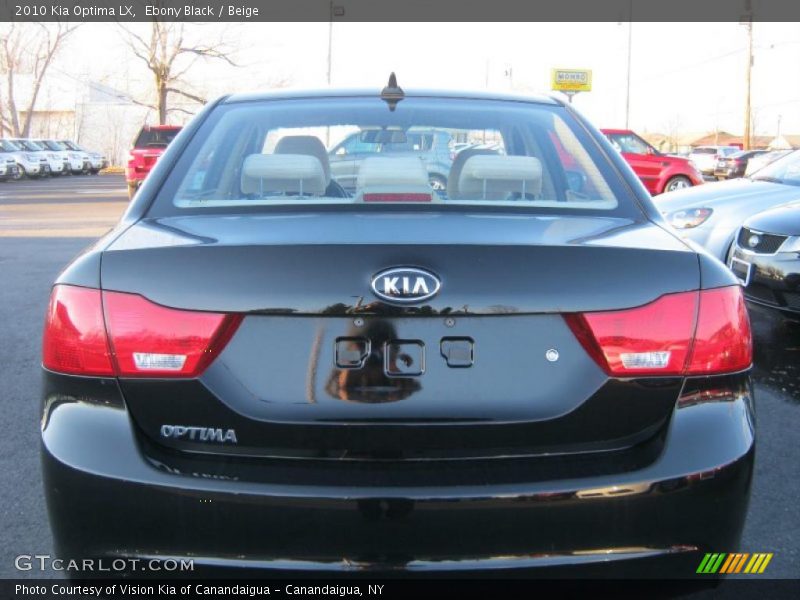 Ebony Black / Beige 2010 Kia Optima LX