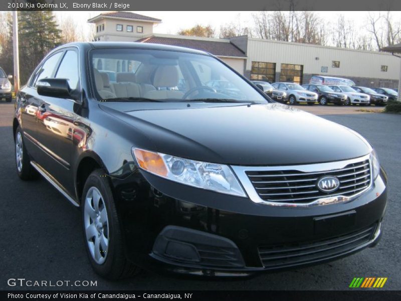Ebony Black / Beige 2010 Kia Optima LX