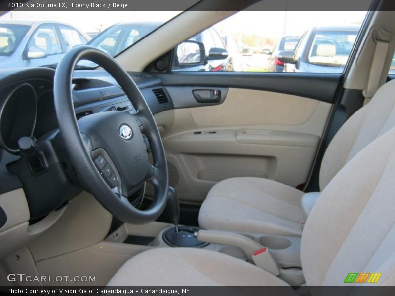 Ebony Black / Beige 2010 Kia Optima LX