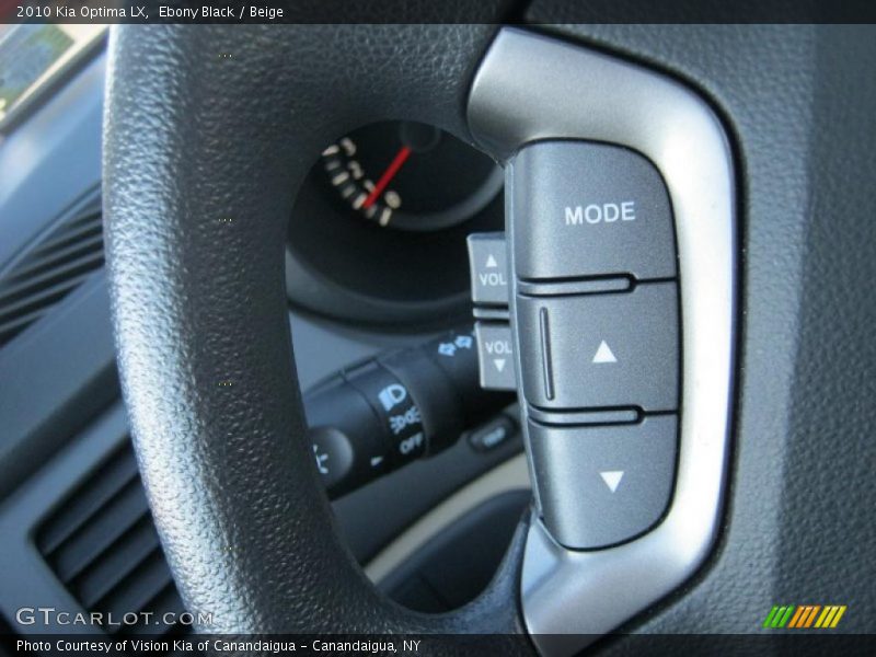 Ebony Black / Beige 2010 Kia Optima LX