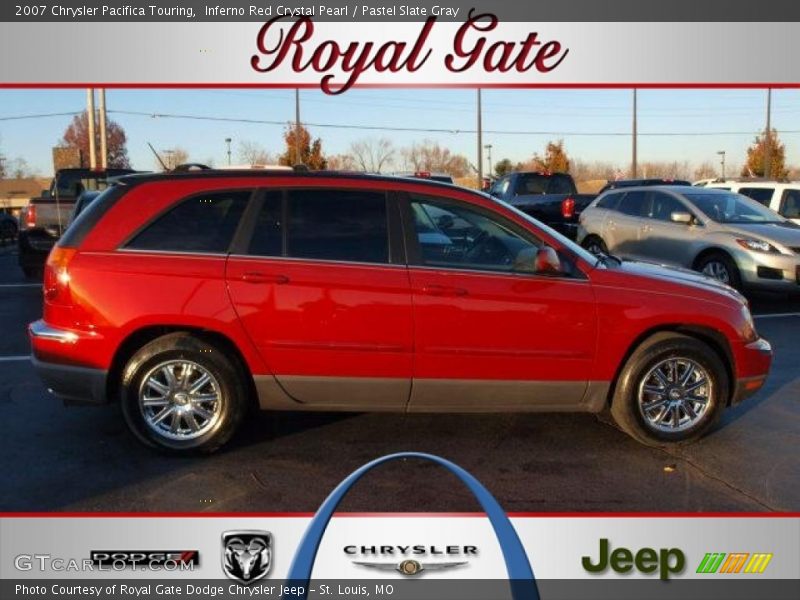 Inferno Red Crystal Pearl / Pastel Slate Gray 2007 Chrysler Pacifica Touring