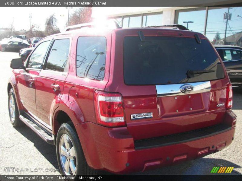 Redfire Metallic / Camel 2008 Ford Escape Limited 4WD
