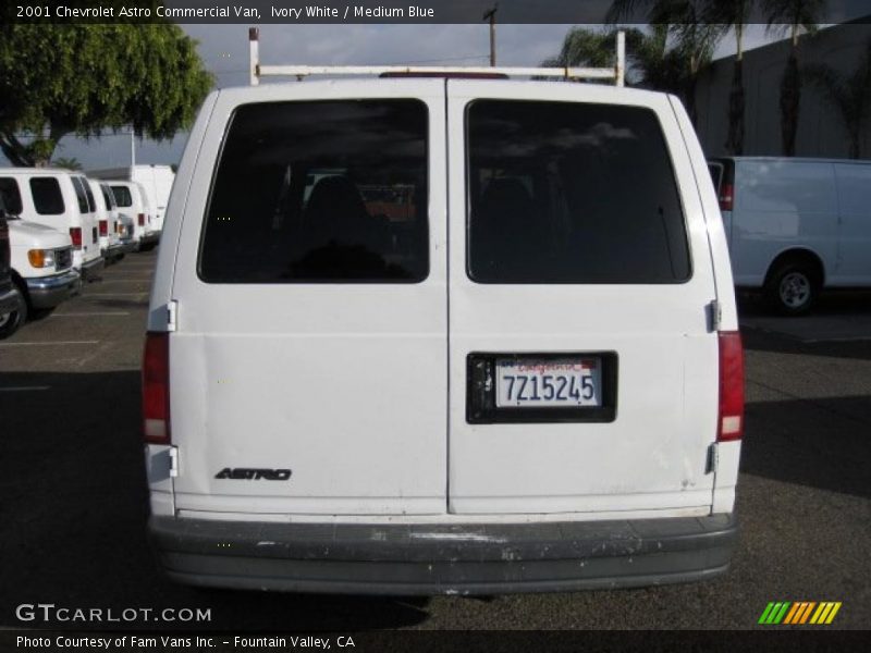 Ivory White / Medium Blue 2001 Chevrolet Astro Commercial Van