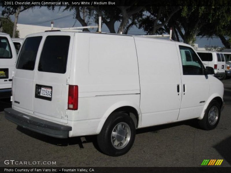 Ivory White / Medium Blue 2001 Chevrolet Astro Commercial Van