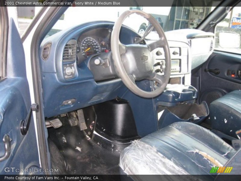 Ivory White / Medium Blue 2001 Chevrolet Astro Commercial Van