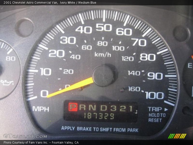 Ivory White / Medium Blue 2001 Chevrolet Astro Commercial Van